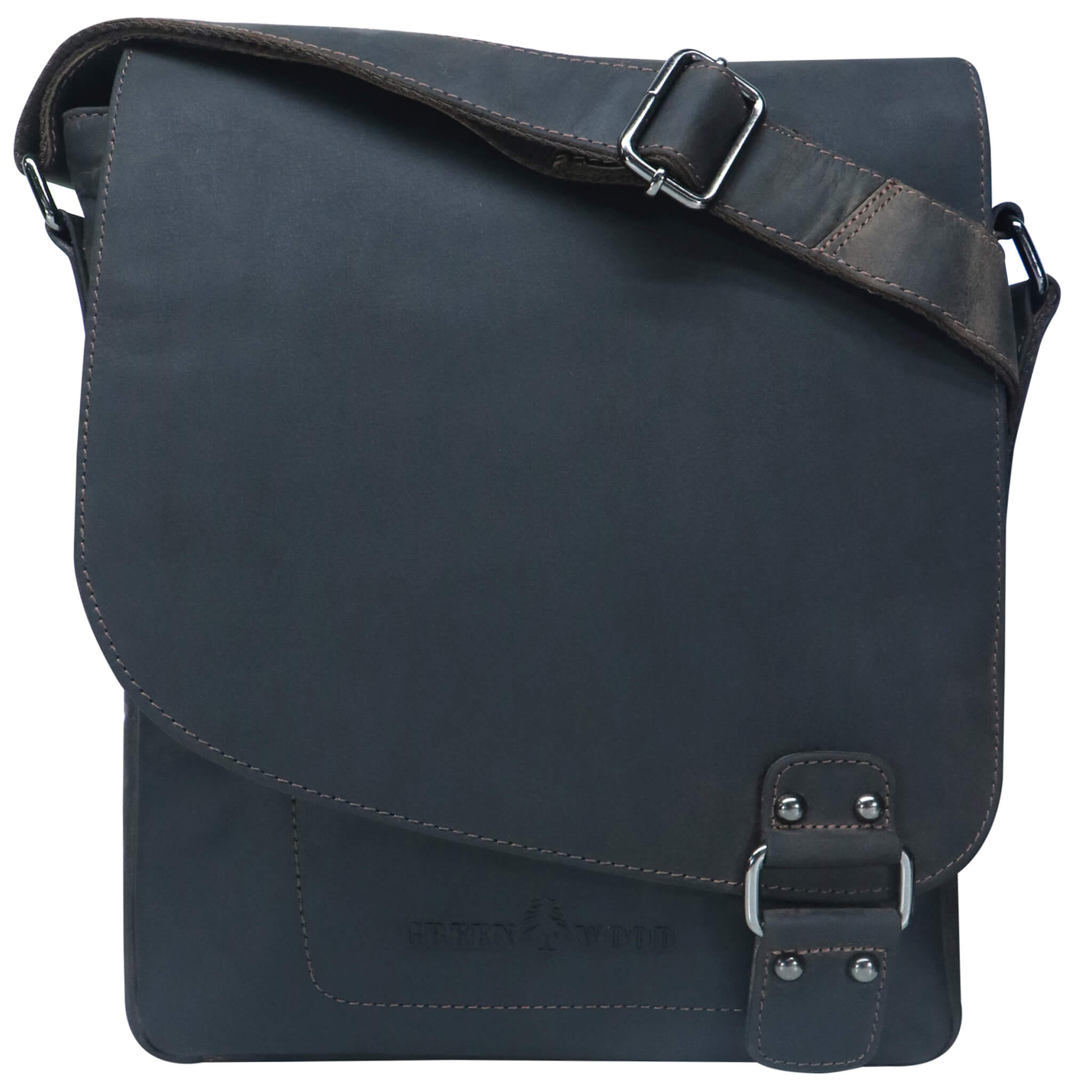 Hedwig Collegetasche Leder Damen Umhängetasche Herren Schultertasche A4