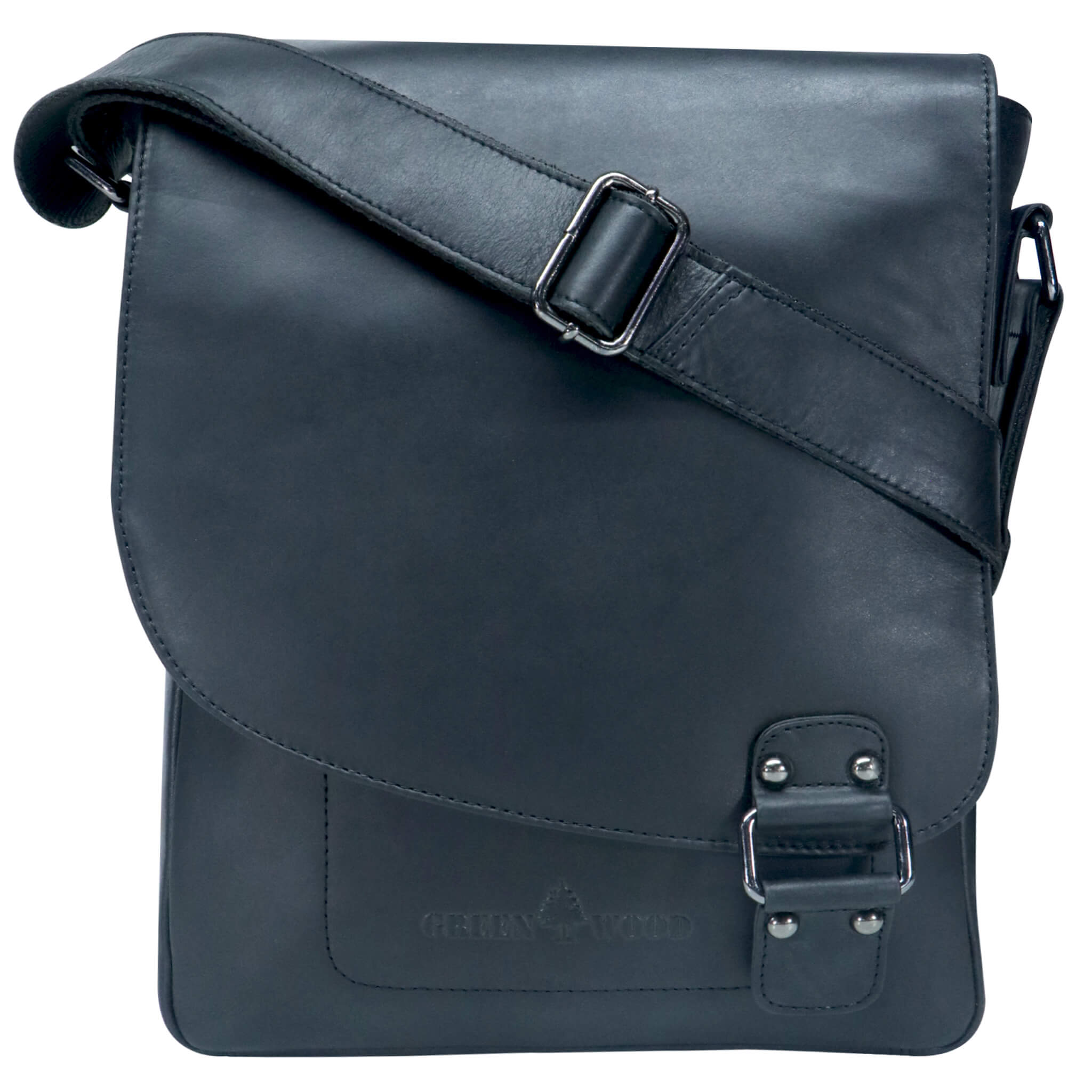 Hedwig Collegetasche Leder Damen Umhängetasche Herren Schultertasche A4