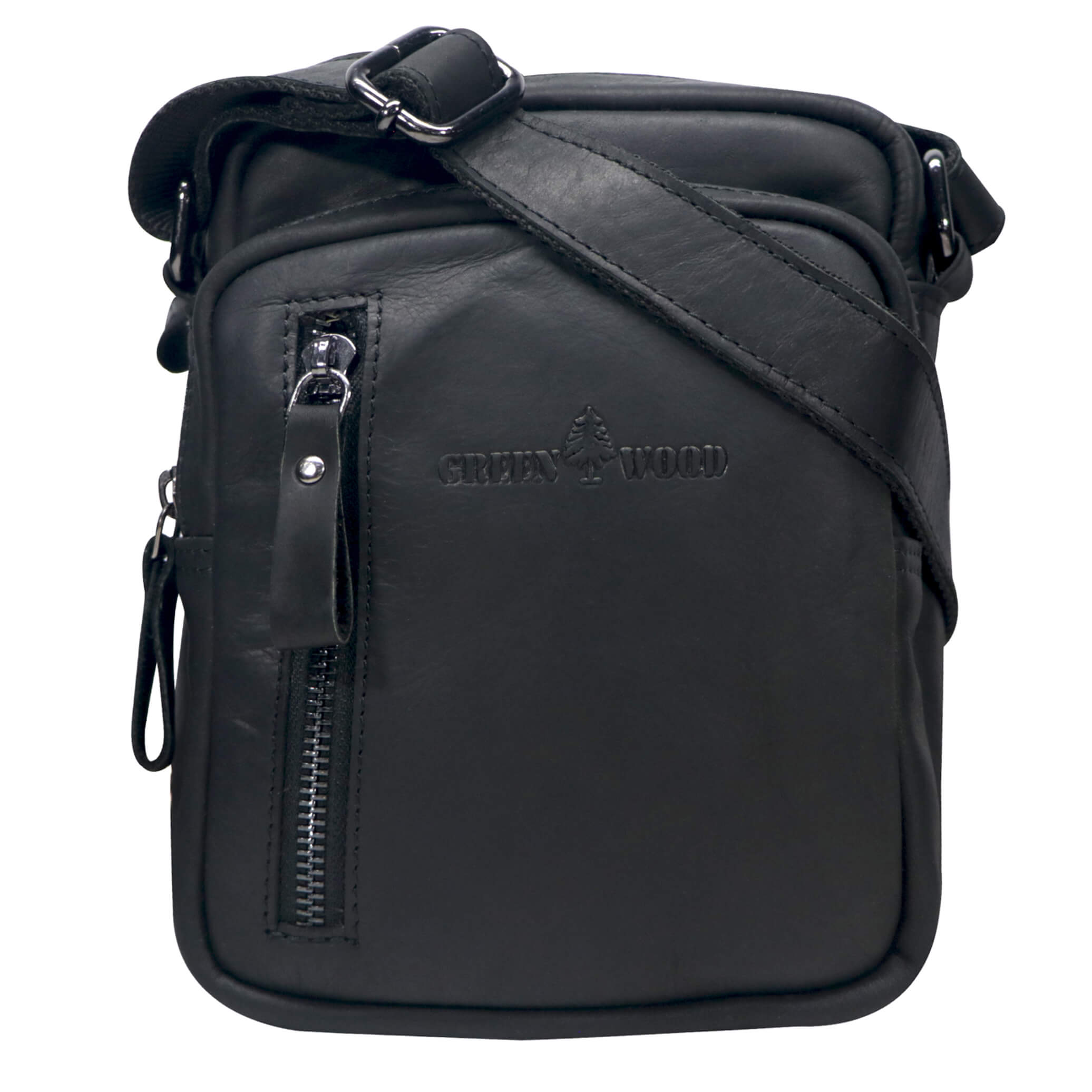 Nili Kleine Umhängetasche mit Vielen Fächern Crossbody Bag Leder