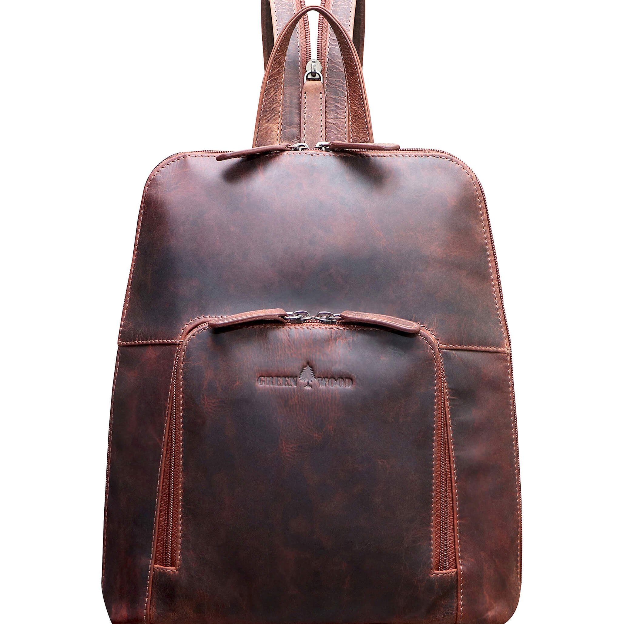 Anja Damenrucksack Leder Klein City Rucksack Mädchen Modern
