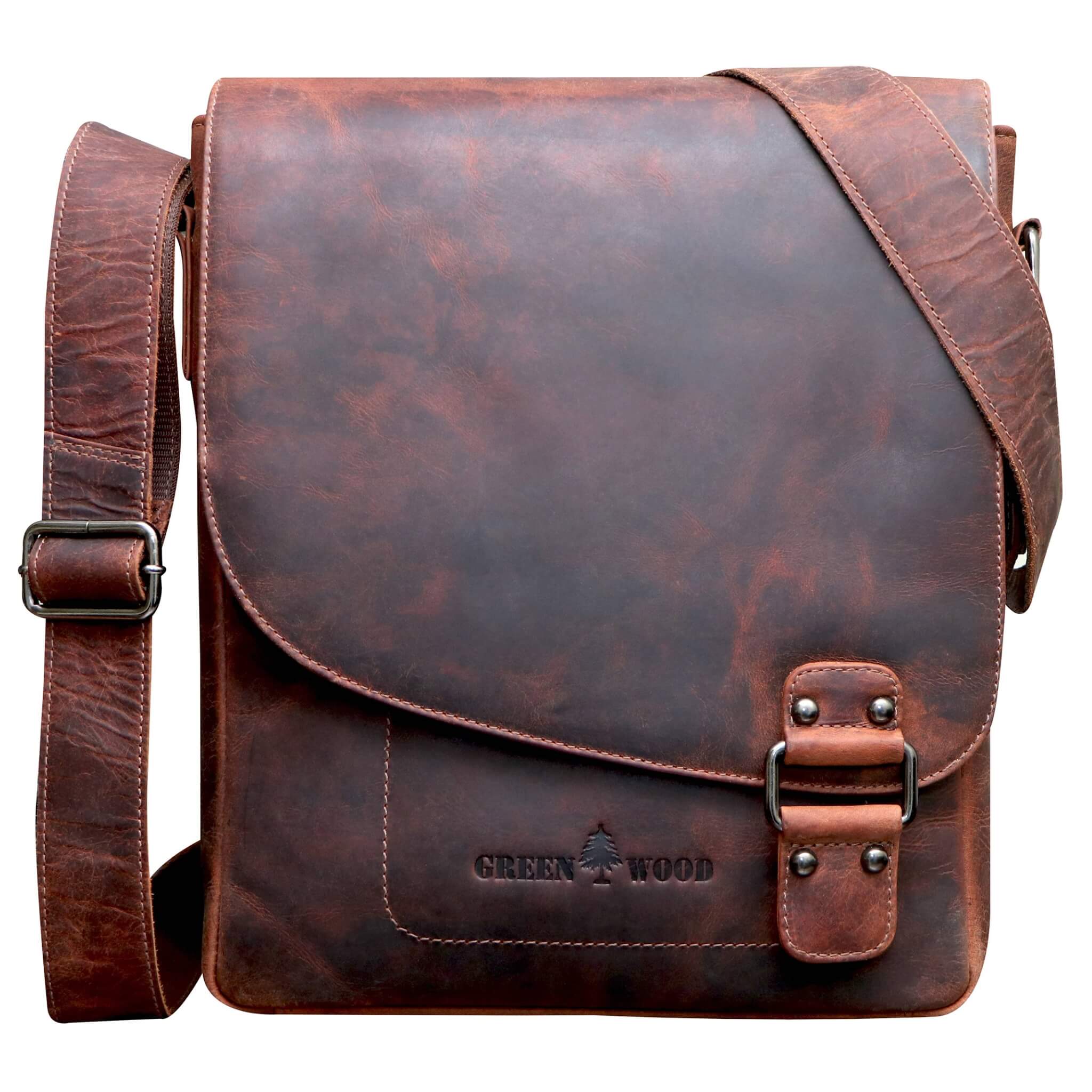 Hetwig Ledertasche Herren Kleine Umhängetasche Damen Crossbody Bag
