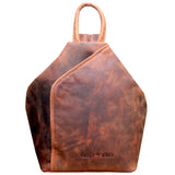 May Backpack Women City Daypack Leather Crossbody Bag Vintage