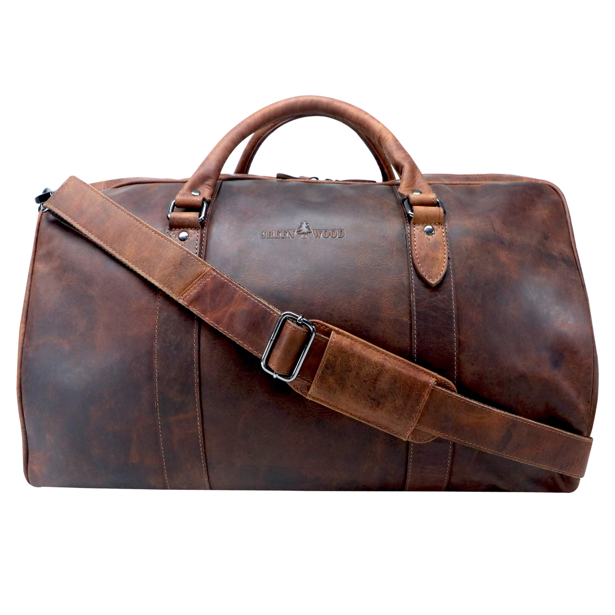 Leather Overnight Travel Bag Victoria - Sandal – Greenwood Leather