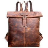 Sandy Leather Backpack Large Women Laptop Backpack 15.6" Men