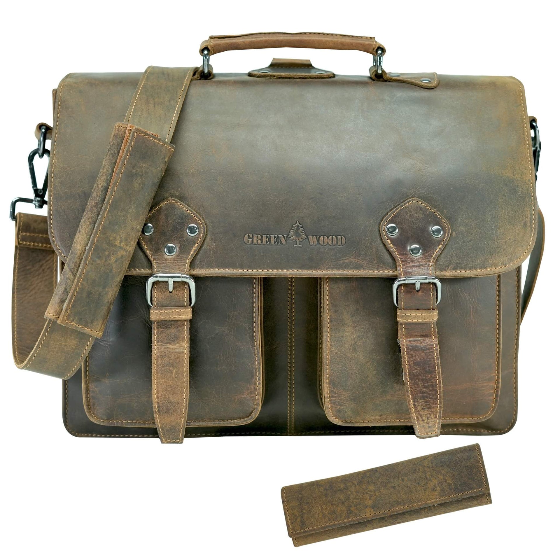 Eric Briefcase Backpack Como Women Shoulder Bag Leather Men – Greenwood