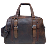 Rudy Leather Weekender Men Duffle Bag Carry-On Luggage Women Vintage
