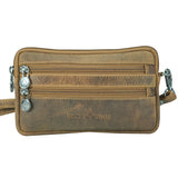 Baily Travel Neck Bag Women Leather Chest Bag Men Belt Bag