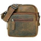 Lars Men Small Shoulder Bag Women Leather Bag Brown