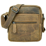 Lars Men Small Shoulder Bag Women Leather Bag Brown