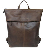 Ines Genuine Leather Backpack Women Leather Backpack Brown Men A4