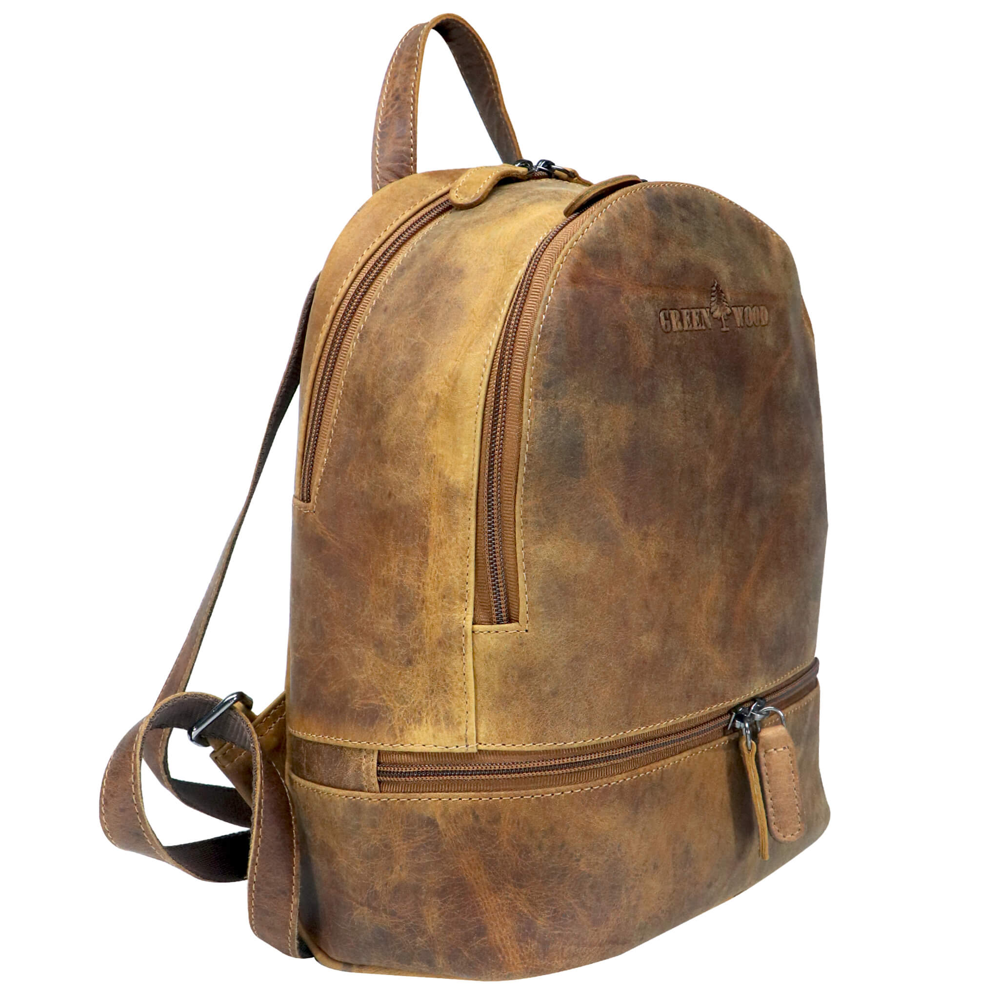 Elle City Backpack Women Many Compartments Leather Rucksack Elle City Backpack Women Many Compartments Leather Rucksack