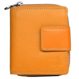 Akiro Portemonnaie Damen Klein Leder mit Reißverschlussfach Herren