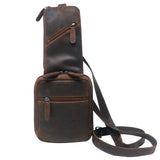 Jim Chest Bag Men with Smartphone Pocket Leather Sling Bag Women