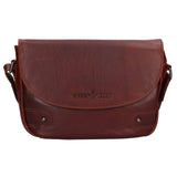 Brice Crossbody Bag Damen Leder Schultertasche Braun Mittelgroß