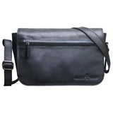 Ema Ledertasche Damen Umhängetasche mit Vielen Fächern Vintage-Look