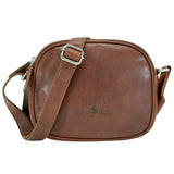 Vigi Umhängetasche Schwarz Damen Leder Crossbody Tasche Klein