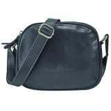 Vigi Umhängetasche Schwarz Damen Leder Crossbody Tasche Klein