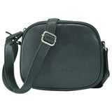 Vigi Umhängetasche Schwarz Damen Leder Crossbody Tasche Klein