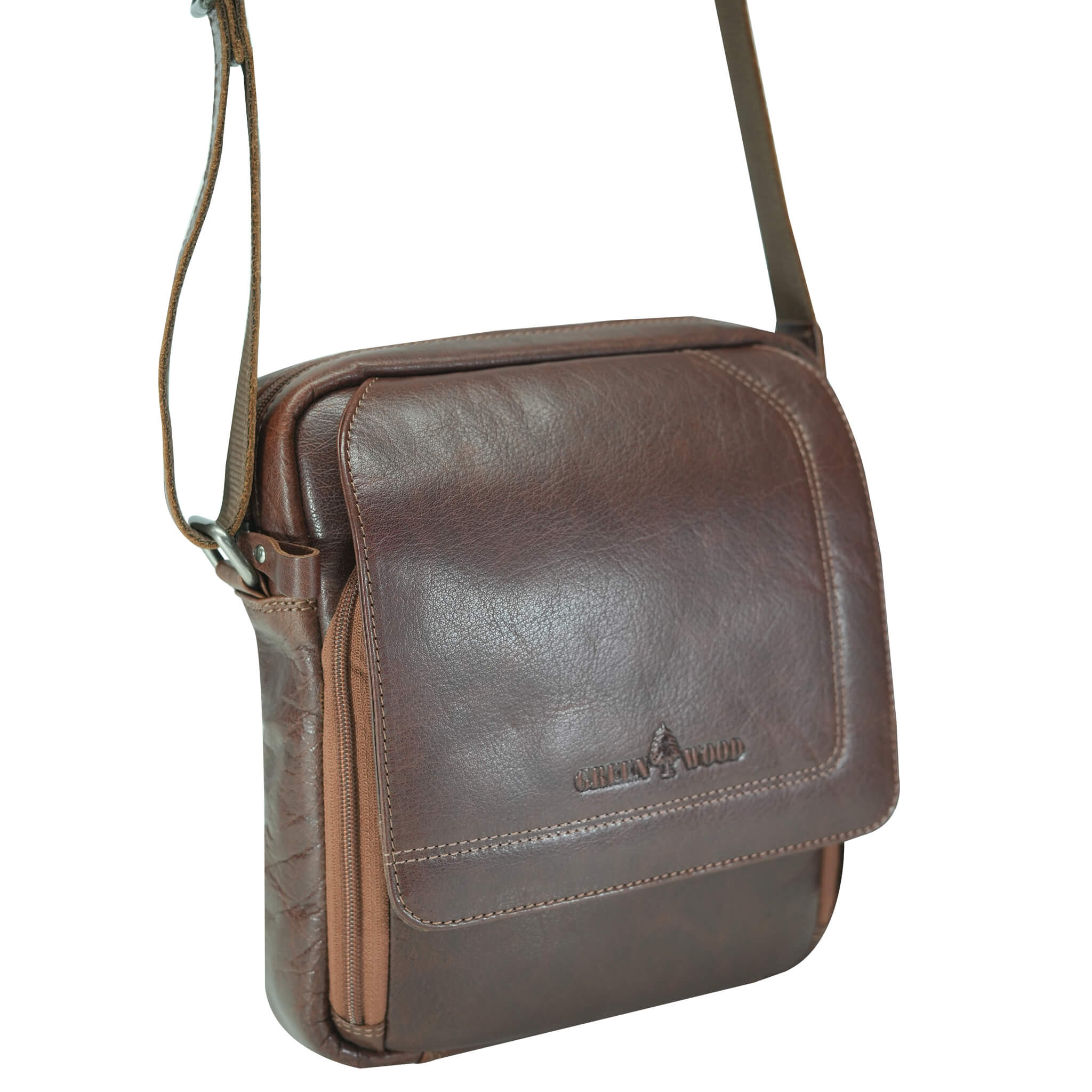 Axel Genuine Leather Shoulder Bag Men Messenger Bag Women – Greenwood