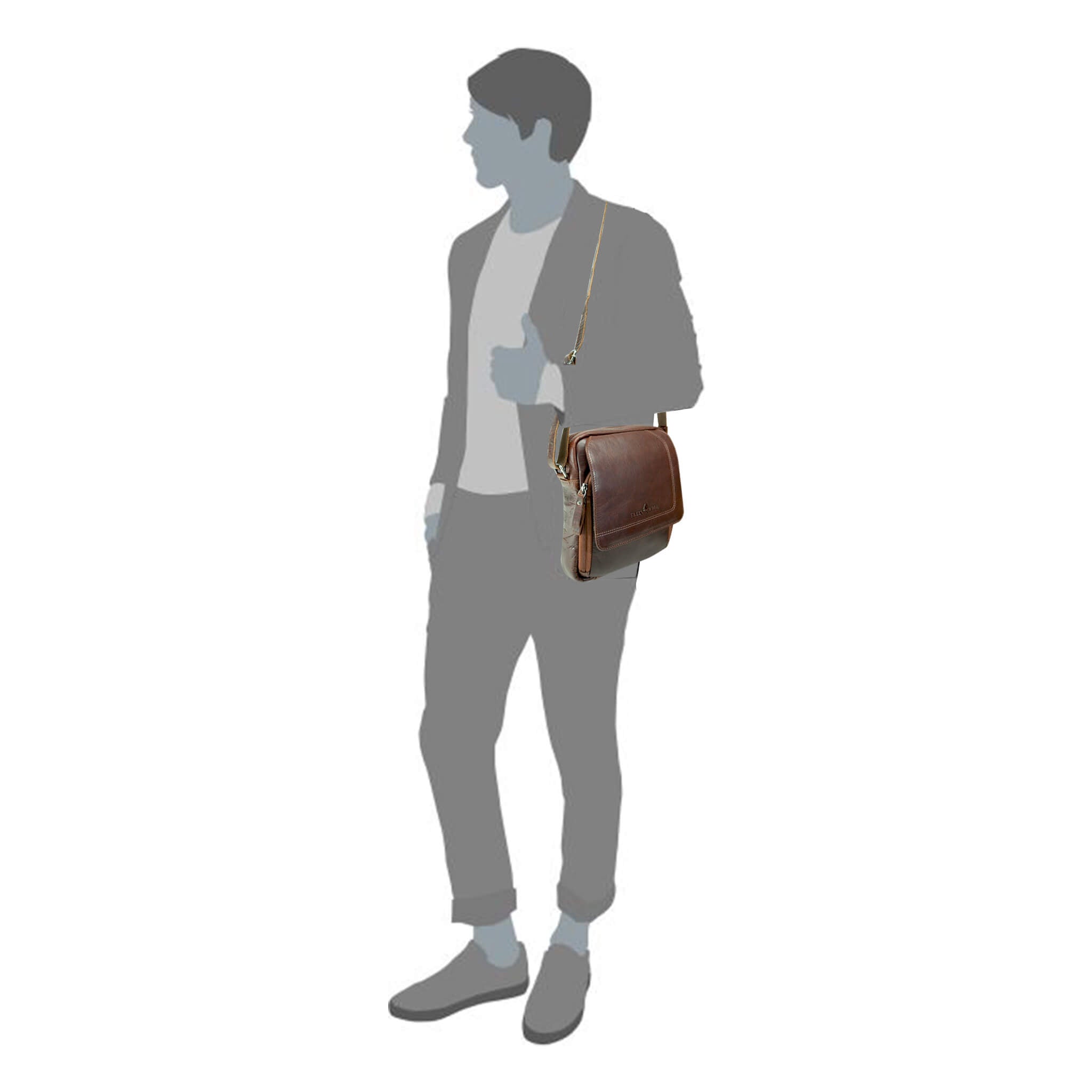 Axel Genuine Leather Shoulder Bag Men Messenger Bag Women – Greenwood