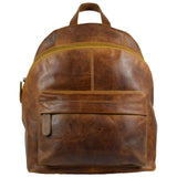 Lena Small Rucksack Women City Backpack Leather Daypack Red