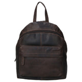 Lena Small Rucksack Women City Backpack Leather Daypack Red