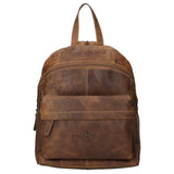 Lena Small Rucksack Women City Backpack Leather Daypack Red