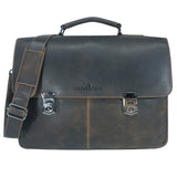 Karl Teacher Bag Women Leather Business Bag Men with 15 inch Laptop Case