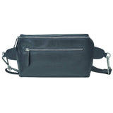 Ivar Men Waist Bag Leather Belt Bag Blue Women