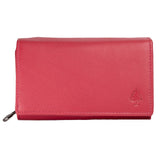 Yuki Large Wallet Women Purse Leather Red RFID Protection