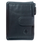 Hwan Wallet with Keychain Leather Card Holder 8 Cards