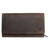 Jiro Large Purse Women with Many Compartments Leather Wallet Men