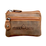 Veo Leather Key Ring Men Small Key Case with Zipper Women