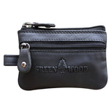 Veo Leather Key Ring Men Small Key Case with Zipper Women