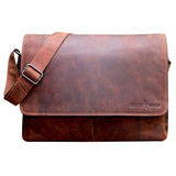 Leo Umhängetasche Damen Groß Schultertasche Herren Laptoptasche 15,6"