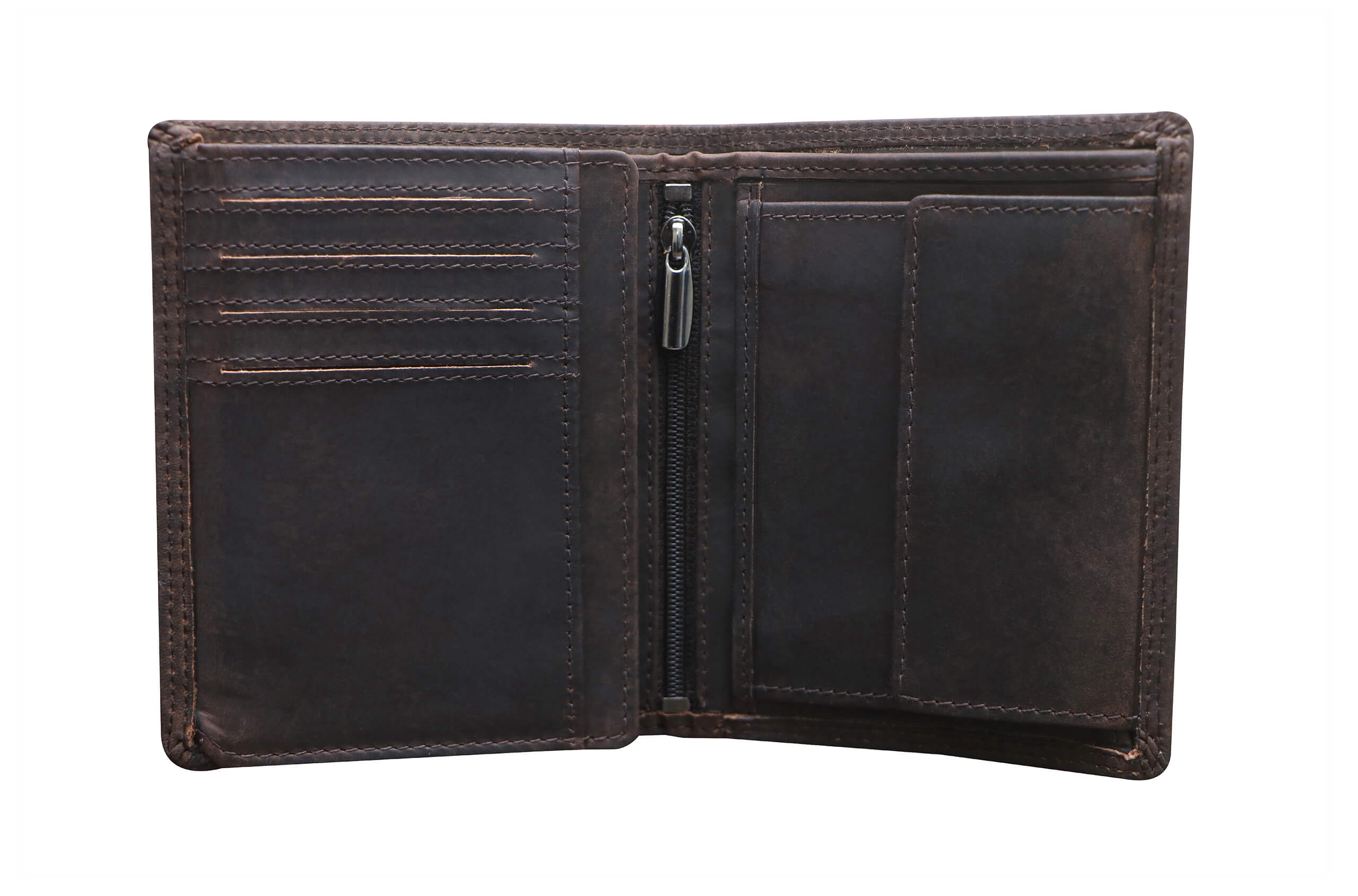 Genuine Leather Wallet Mens Gents Wallet Leather Purse Black