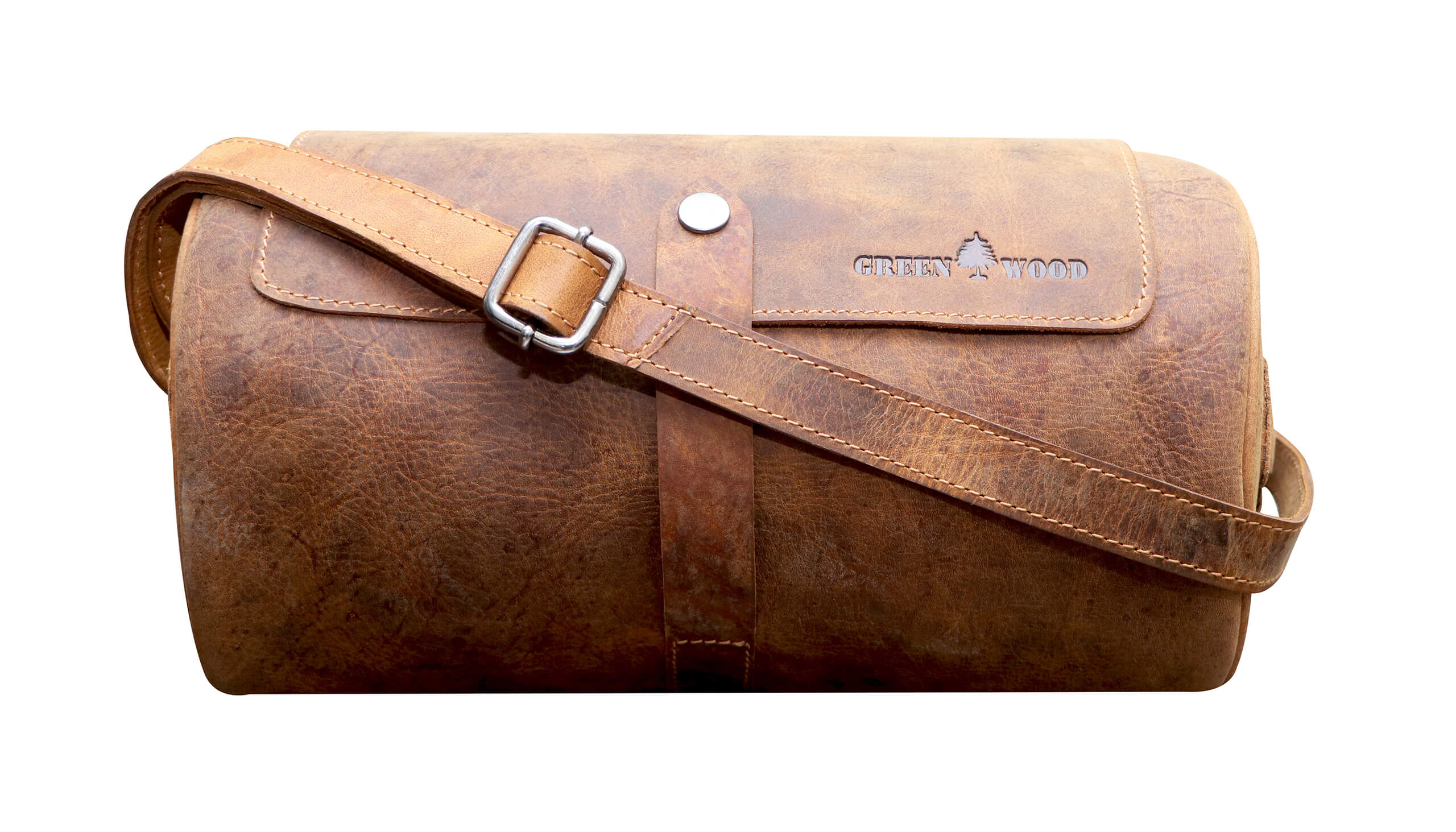 Molinero Zylindertasche Leder Umhängetasche Damen Runde Crossbody Tasche