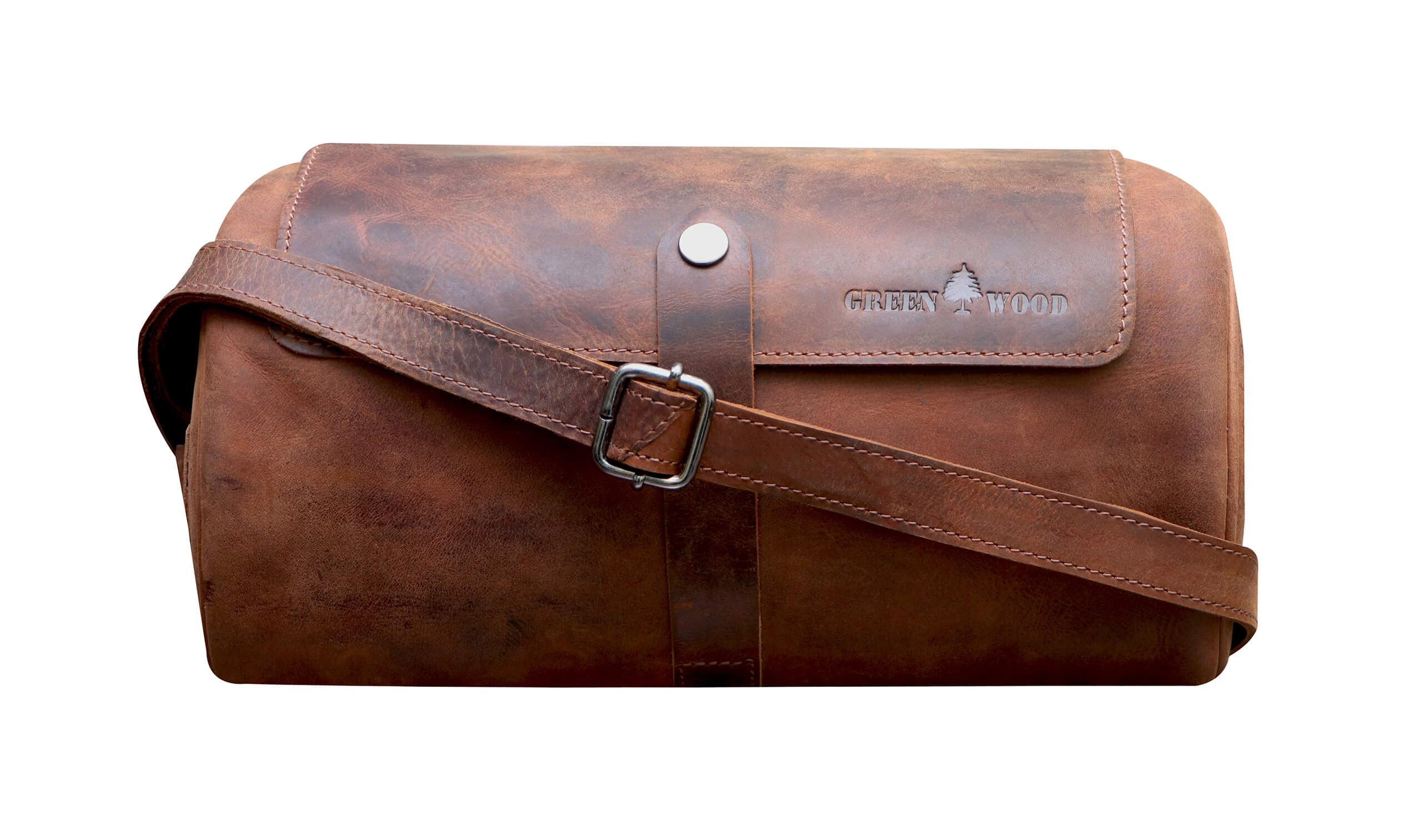 Molinero Zylindertasche Leder Umhängetasche Damen Runde Crossbody Tasche