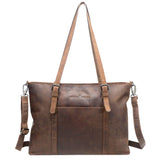 Silky Business Bag Women Large Leather Shopper with Shoulder Strap